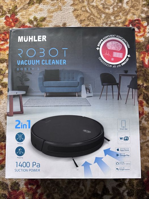 Смарт Прахосмукачка Робот 2 в 1 Mühler Bobby 1 – Сухо и Мокро почистване