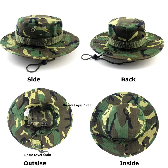 Pălărie Tactică Boonie pentru Bărbați - Model Militar Multicam Panama