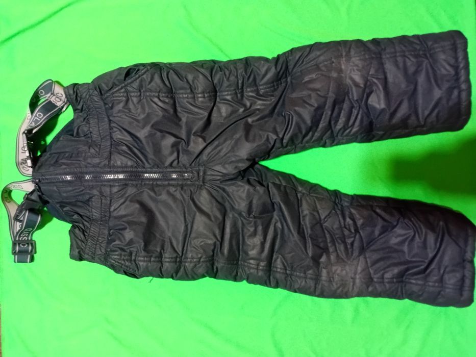 Зимний пуховик с комбезом на 6-8лел