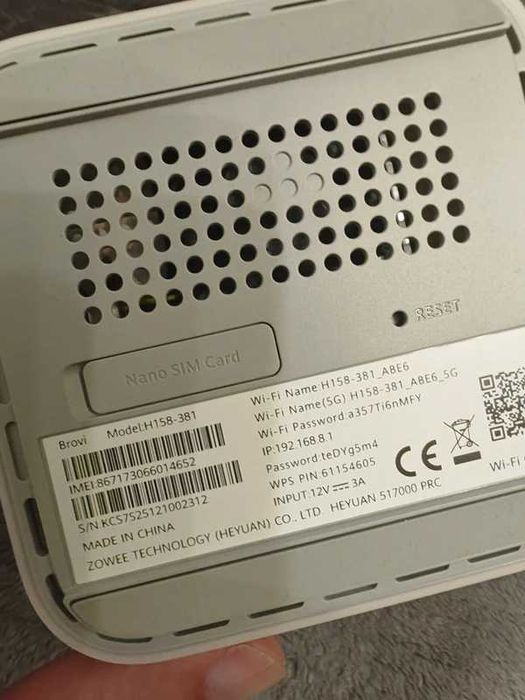 Router 5G Huawei Brovi CTE 5 H158-381. Nou