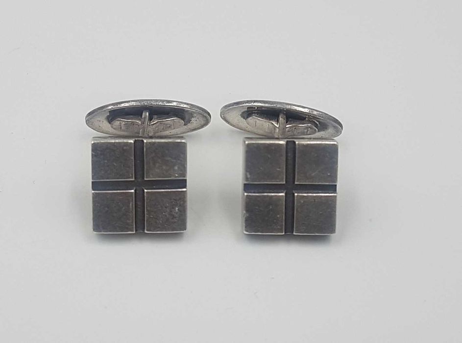 Butoni vintage din argint art deco