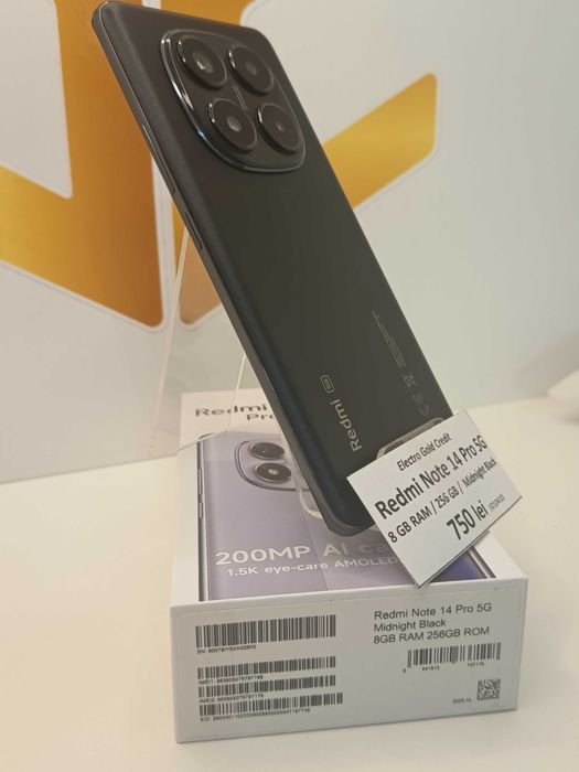 Xiaomi Redmi Note 14 Pro 5G 8GB RAM/256GB/Midnight Black ID10410