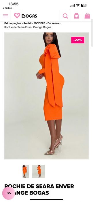Rochie bandage orange