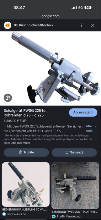 Rascheta teava electrofuziune PEHD Friamat FWSG 75-225d / nou in cutie