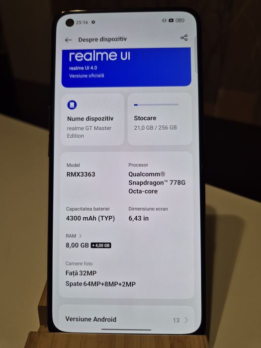 Telefon REALME GT Master, Dual SIM, 8 GB ram, 256 gb