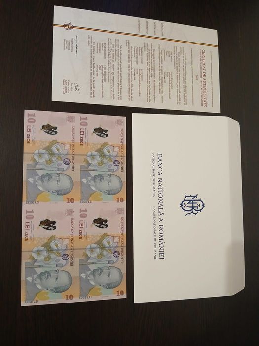 Coala bancnote 10 lei emisa de BNR