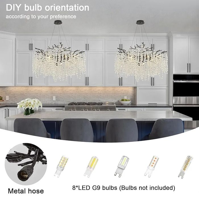 Луксозен кристален полилеи тип клони на дърво