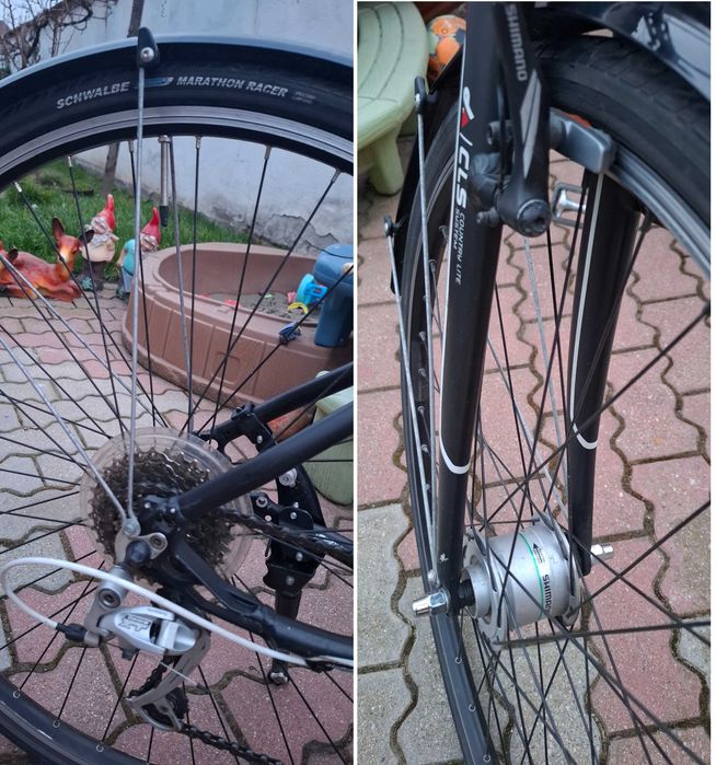 Bicicleta oras/naveta Cube Hyde Aluminiu, marimea 50, 3x8v SRAM, roti 28" cu dinam butuc fata,