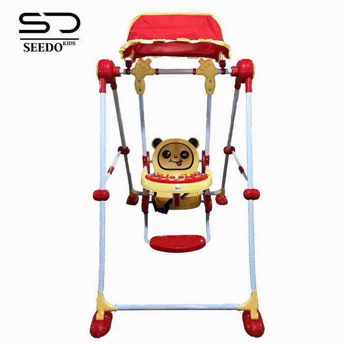 Музыкальные качели Q100 PRO для детей 2–5 лет, с зонтом и ремнем