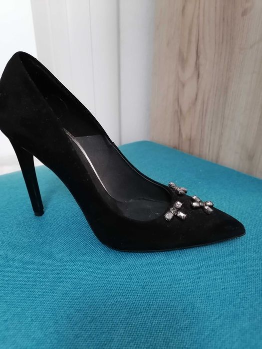 Pantofi stiletto piele naturala