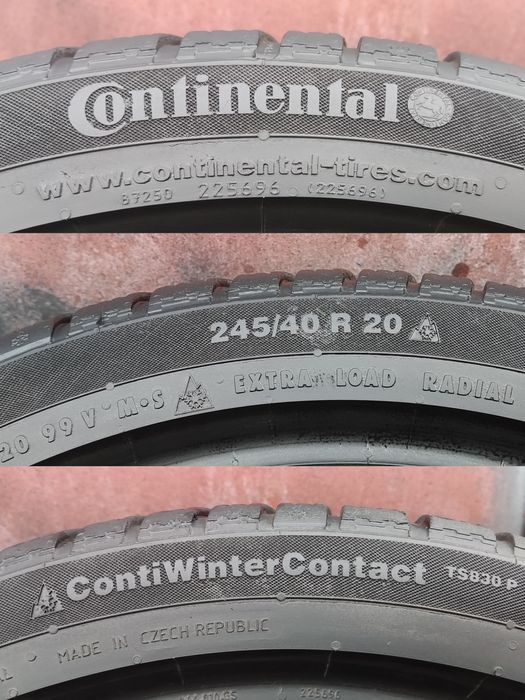 1бр. зимна гума 245/40/20 Continental Winter Contact TS830P, XL extra