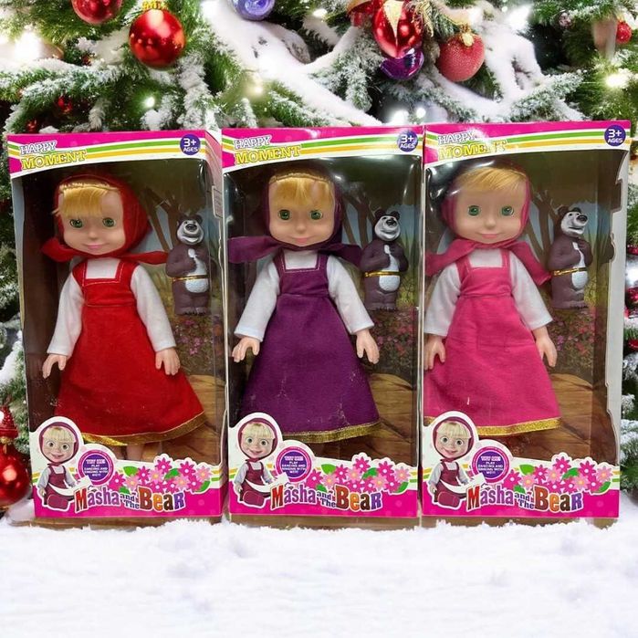 Голяма музикална кукла Маша и Мечока, Медведь фигурка, Masha and Bear