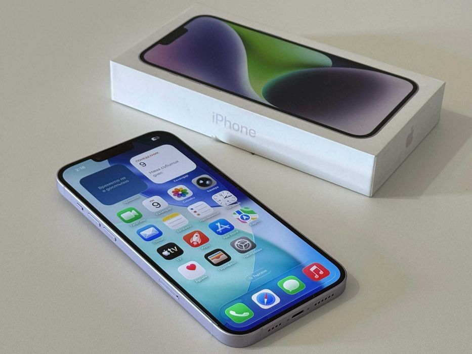 Бартер! НОВ! 100% Батерия! iPhone 14 Plus Purple (Лилав)