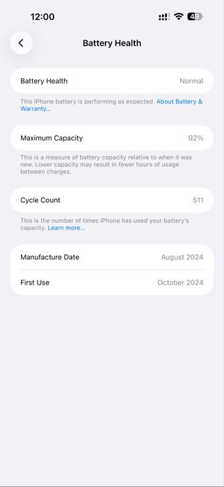 16 pro max 512gb 92%