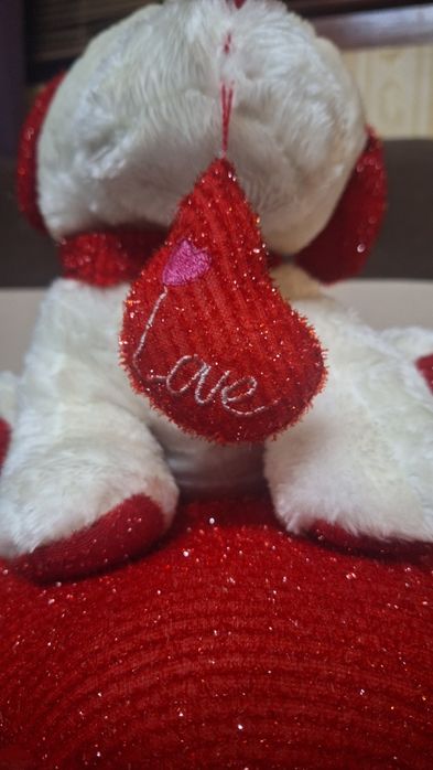 Плюшено куче сърце