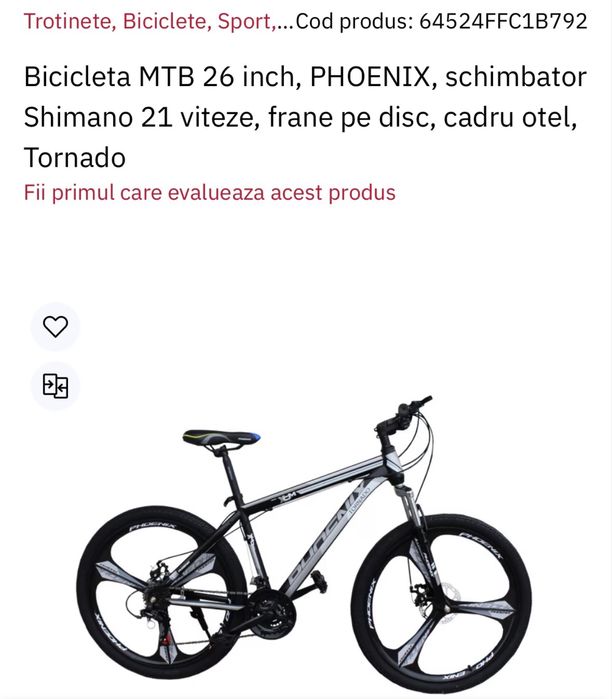 Vand bicicleta mtb Phoenix noua!