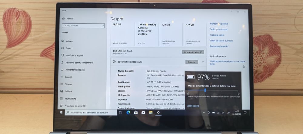 Laptop Dell 5406 2n1 Touch_i5-1135G7_16GB DDR4_SSD 512GB_