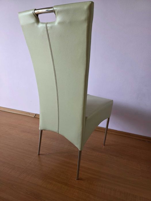 Комплект луксозна стъклена маса с 8 стола