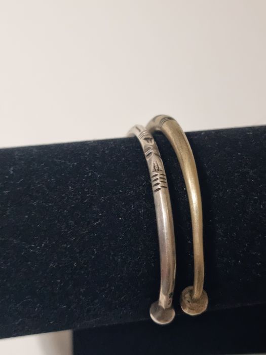 Set Brățară tuareg sahariană / argint etnic / lucrată manual