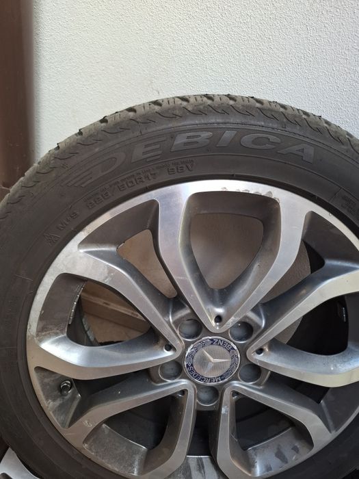Vând 4 jante echipate cuanvelope M +S 225/50R17  98V cu protecție la jante