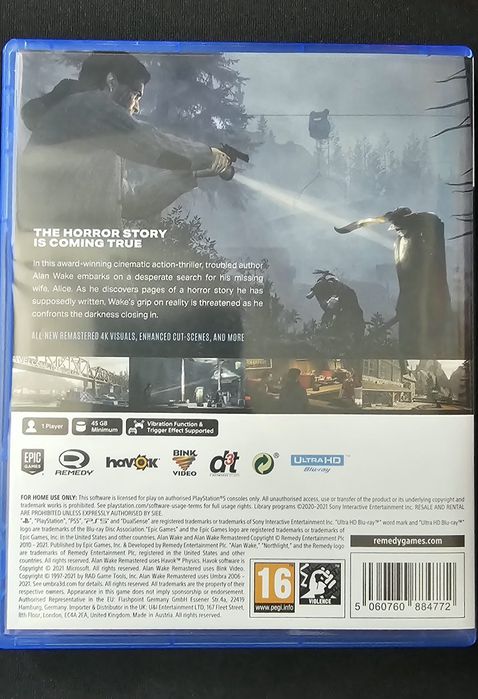 Alan Wake Remastered PS5