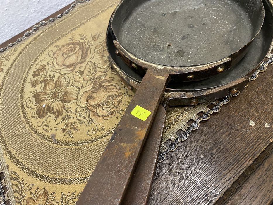 Старинни медни тигани комплект 2 броя Западна Европа 1900