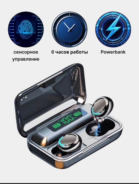 Naushnik F9-5C Bluetooth Power Bank naushniklari arzon narxga