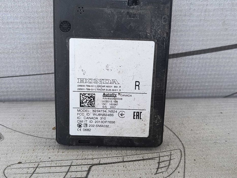 Senzor Unghi Mort Dreaptă Honda Civic IX 2017 / 2014-2017 Cod OEM 36930-TB9-G11 (5G2)
