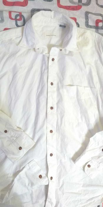 Oferta! Camasa BBC Traders Collection , alba, maneca lunga & buzunar