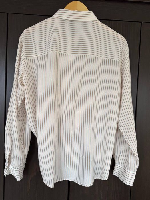 Риза ZARA, райе, възел, седефени копчета
