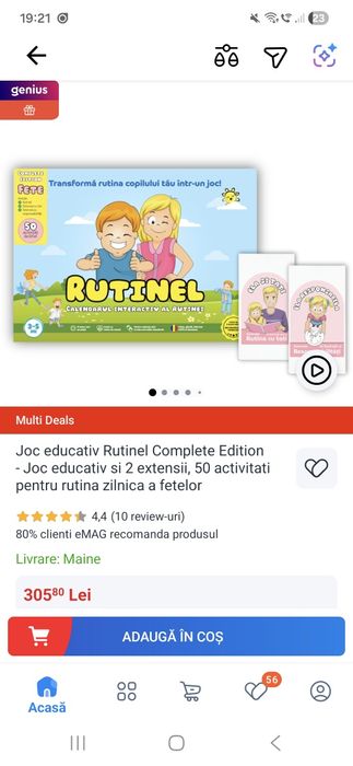 Rutinel varianta fete plus extensii