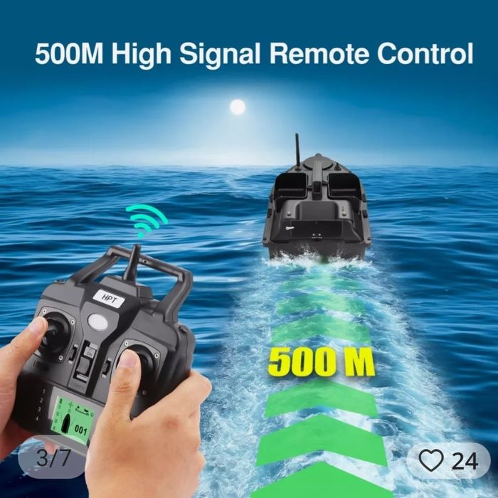 Лодка за захранка карбонова 16 точков GPS Bait Boat,сонар сак зар-авто