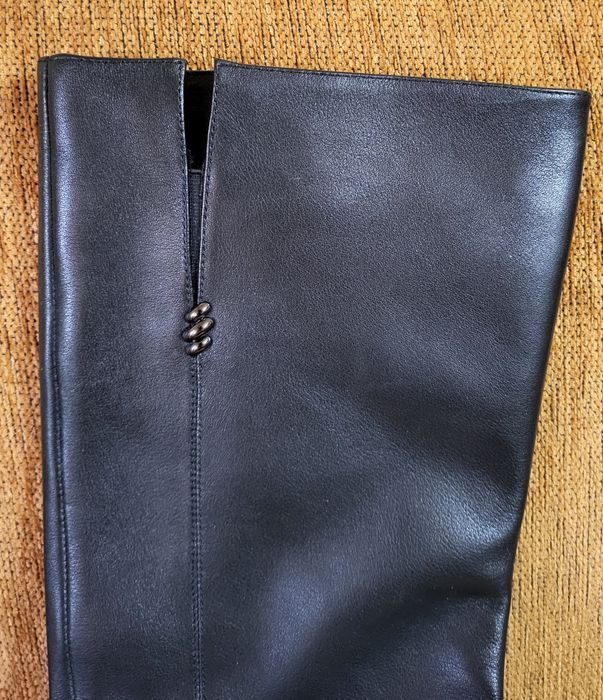 Cizme piele naturala inalte imblanite