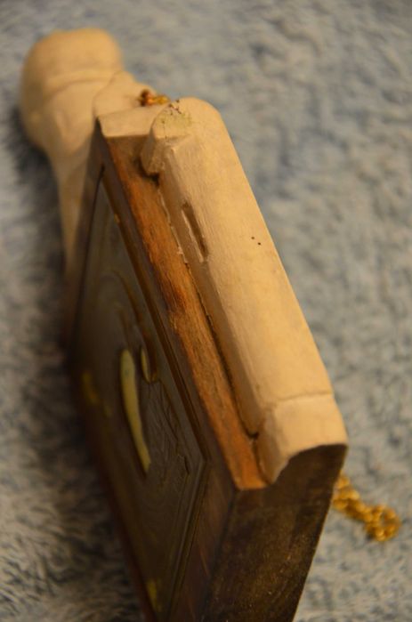 Icoana veche RUSIA / icoana ruseasca lemn si bronz