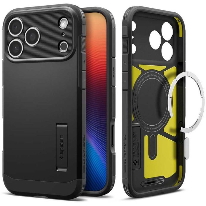 Spigen Tough Armor &MagSafe калъф за iPhone 17 Pro, черен