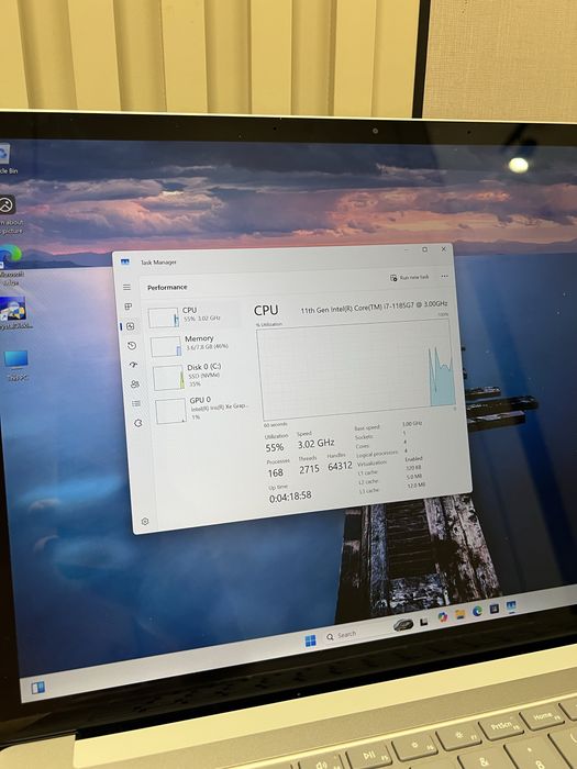 Surface laptop 4 15 ноутбук метал i7 - 11gen 8gb 256 ssd акб 1 цикл