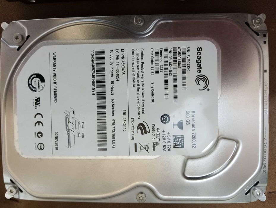 Harduri Seagate Barracuda 500 Gb, 7200rpm, 16MB cache, SATA III