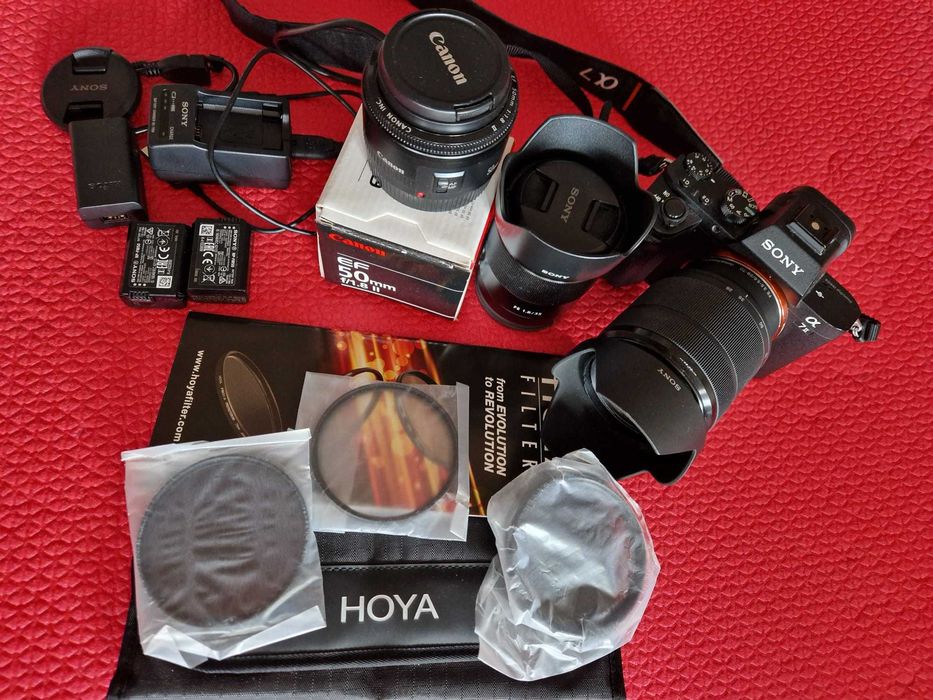 SONY A7-II 24MP Full-Frame + 3 обектива