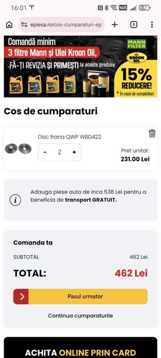 Disc frână ford focus 2007 c-max noi