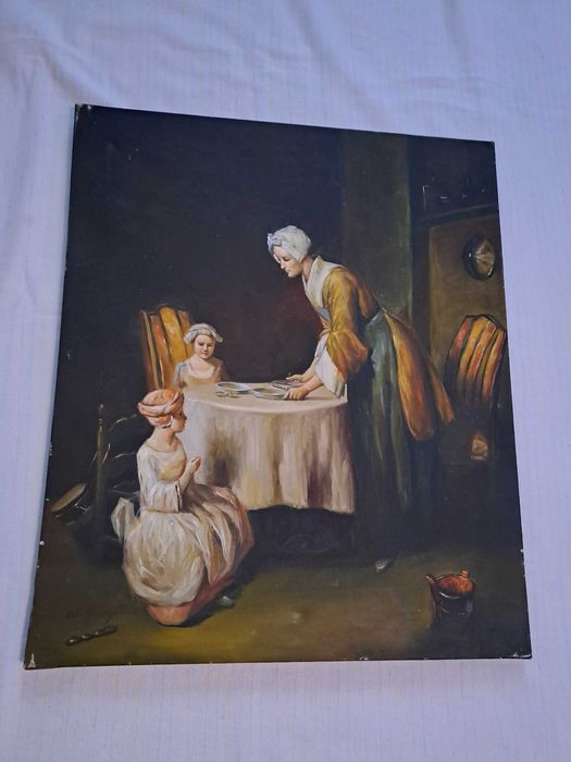 tablou pictura pe panza 50/60 cm semnat W Hampton