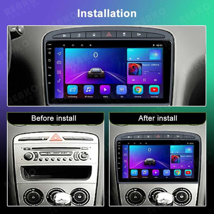 Мултимедия Навигация за Peugeot 408 308 Андроид Двоен дин за Android