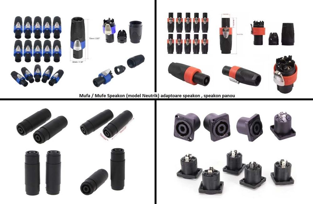 Mufa / Mufe Speakon (model Neutrik) adaptoare speakon , speakon panou