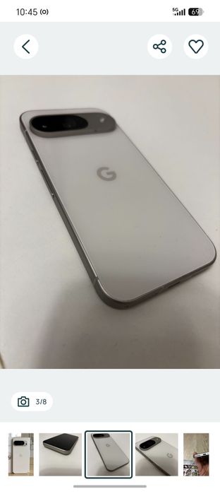 Vând telefon Google Pixel 9 128 GB, alb, full box