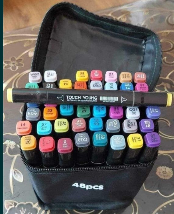 Комплект от маркери с алкохолна основа с две страни 48/60/80/120/168бр