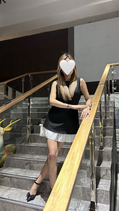 Черное платье короткое