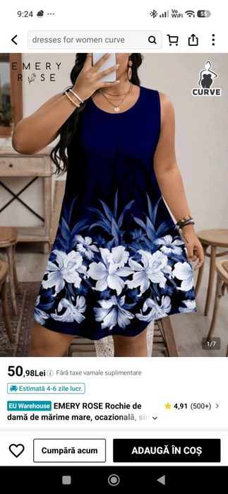 Vând rochie plisata , rochii 2 xl