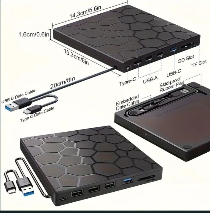 Unitate optica CD DVD RW PC Laptop MacBook Card Reader Integrat