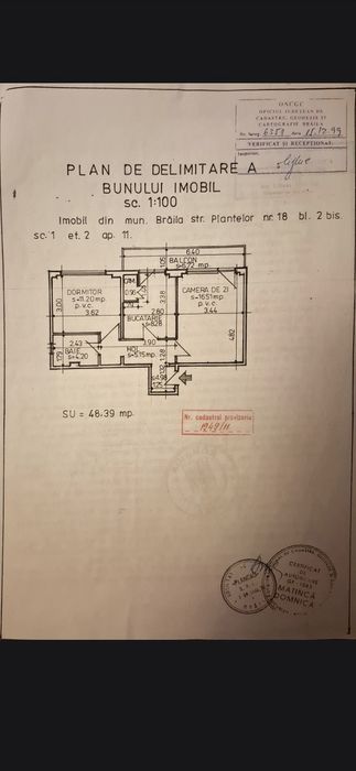 Vanzare apartament 2 camere decomandat