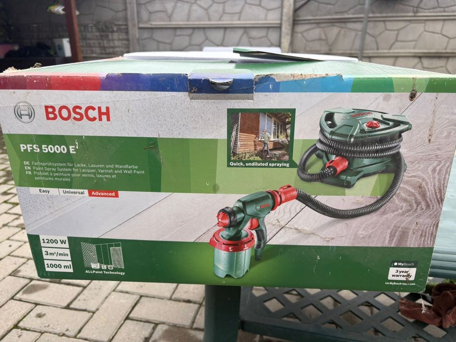 Vând pistol de vopsit Bosch PFS 5000 E, 1200 W, 1000 ml capacitate rez