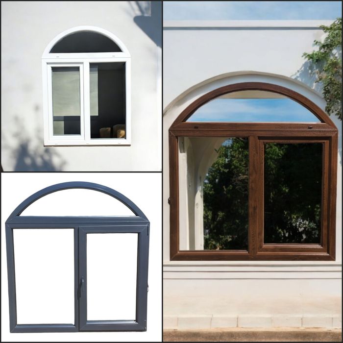 Ferestre arcada disponibil pe stoc alb/nuc/antracit gri
- 6 camere
- g